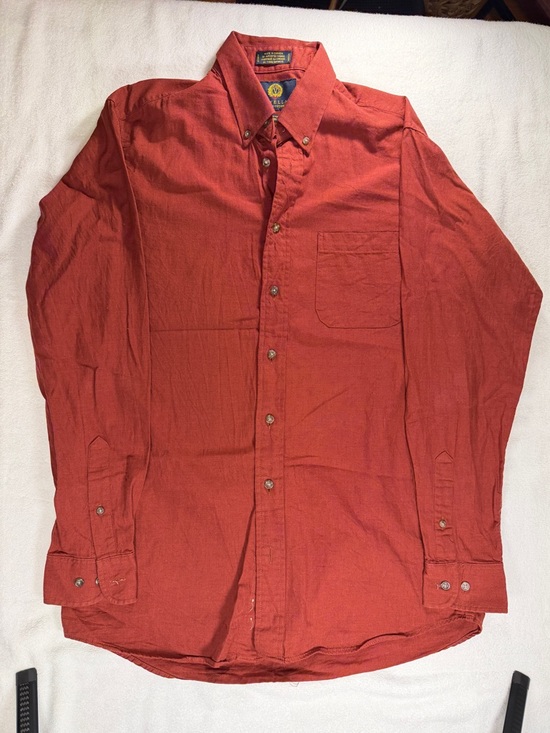 Viyella Other - Viyella Red Button Down Shirt Men’s L Cotton Wool Blend Made in Canada Classic